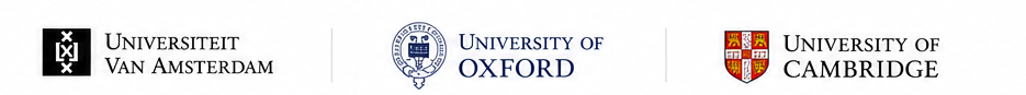 Universiteit van Amsterdam, University of Oxford, University of Cambridge